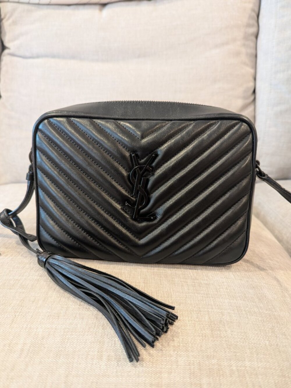 YSL Lou Camera Bag (Black)